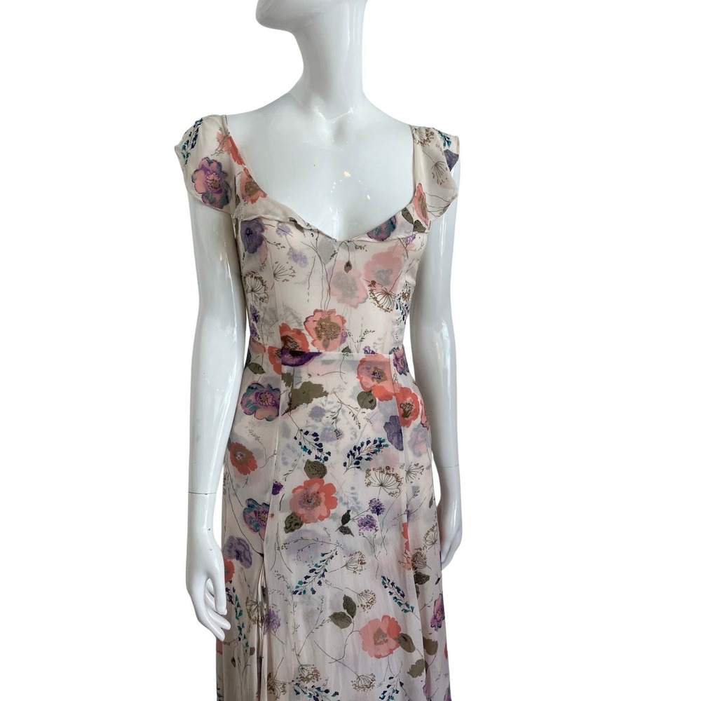 Reformation Open Back Floral Maxi Dress 2 - Picture 4 of 10